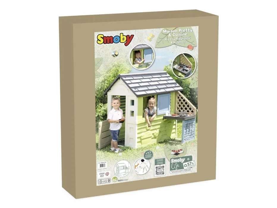 Smoby 810738, Stående legehus, 2 År, 1 dør(e), Flerfarvet