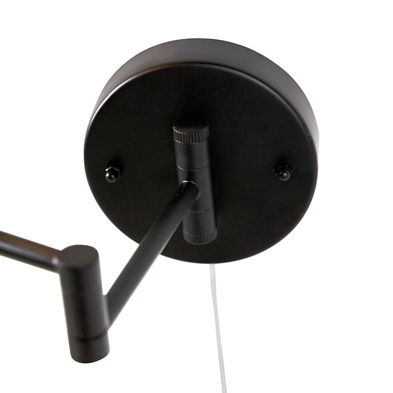 Design wandspiegel zwart incl. LED verstelbaar IP44 met trekkoord - Vicino