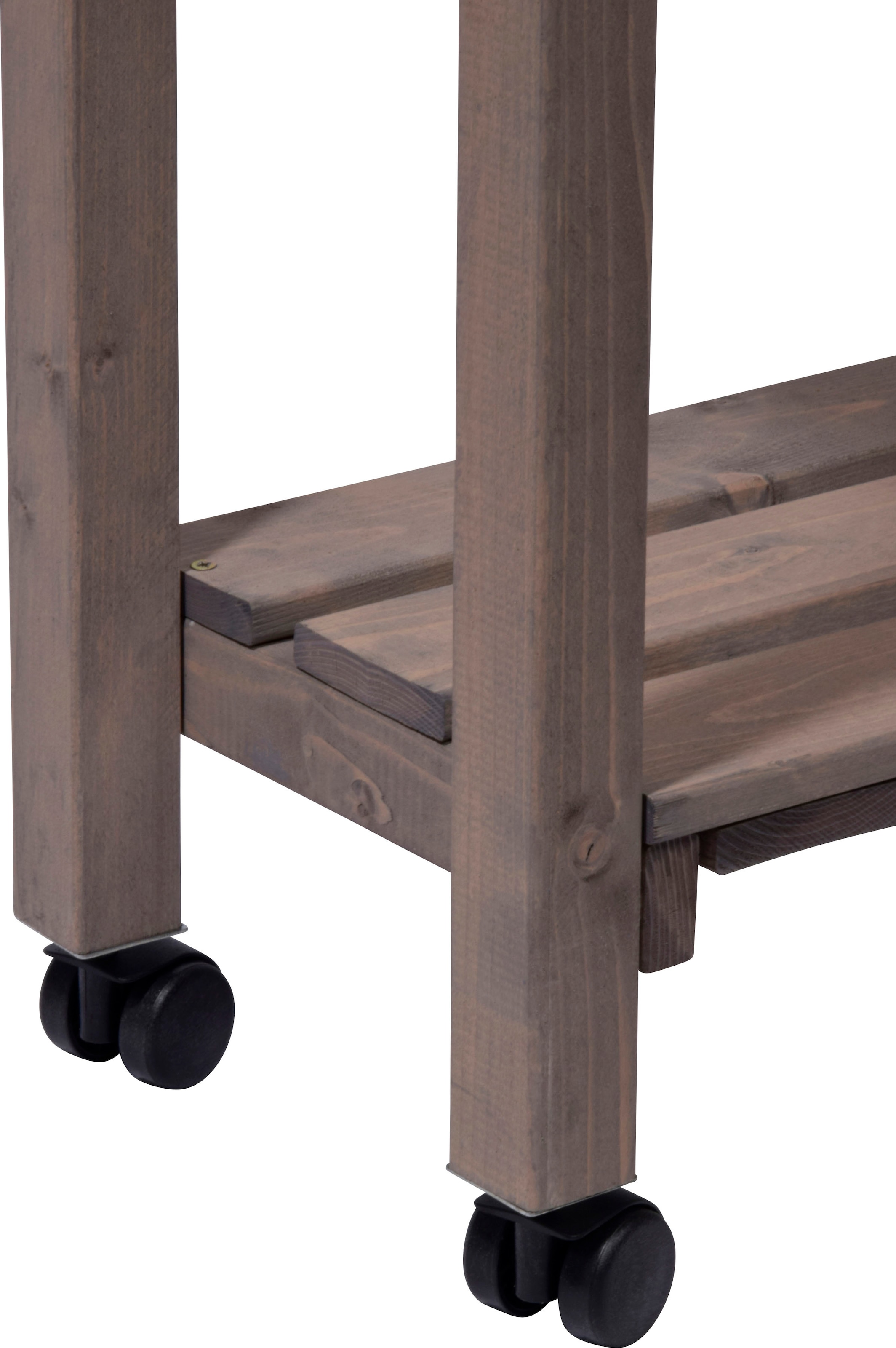 dobar Hochbeet rollbar, mit Rankgitter, grau