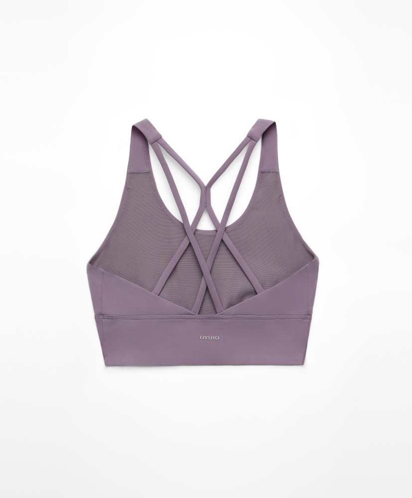 Sutiã esportivo com suporte médio para os seios.