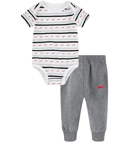 Nike Jogginghosen/Body k/ä - Swoosh Stripe - Carbon Heather
