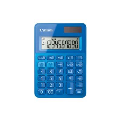 Calculatrice de bureau Canon LS-100K - 10 chiffres - alimentation batterie et solaire - bleu