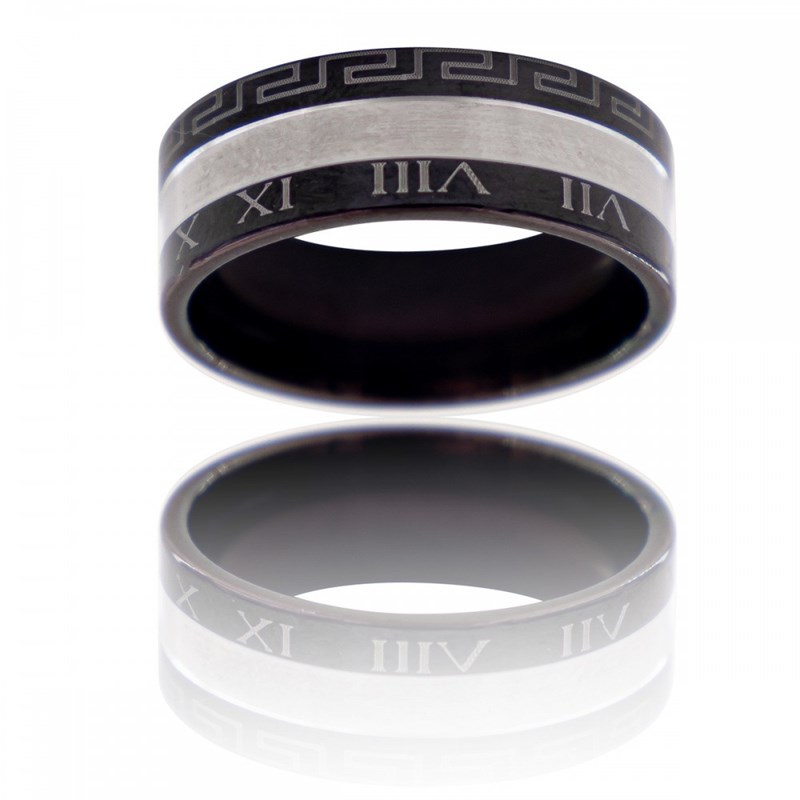 Bague Anneau Homme Acier ROMA
