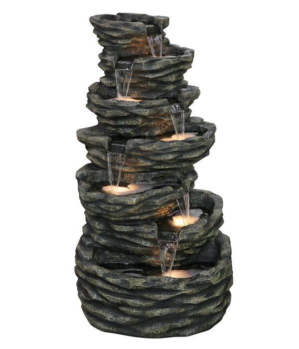 Dehner Polyresin-Gartenbrunnen Roccia, ca.H150