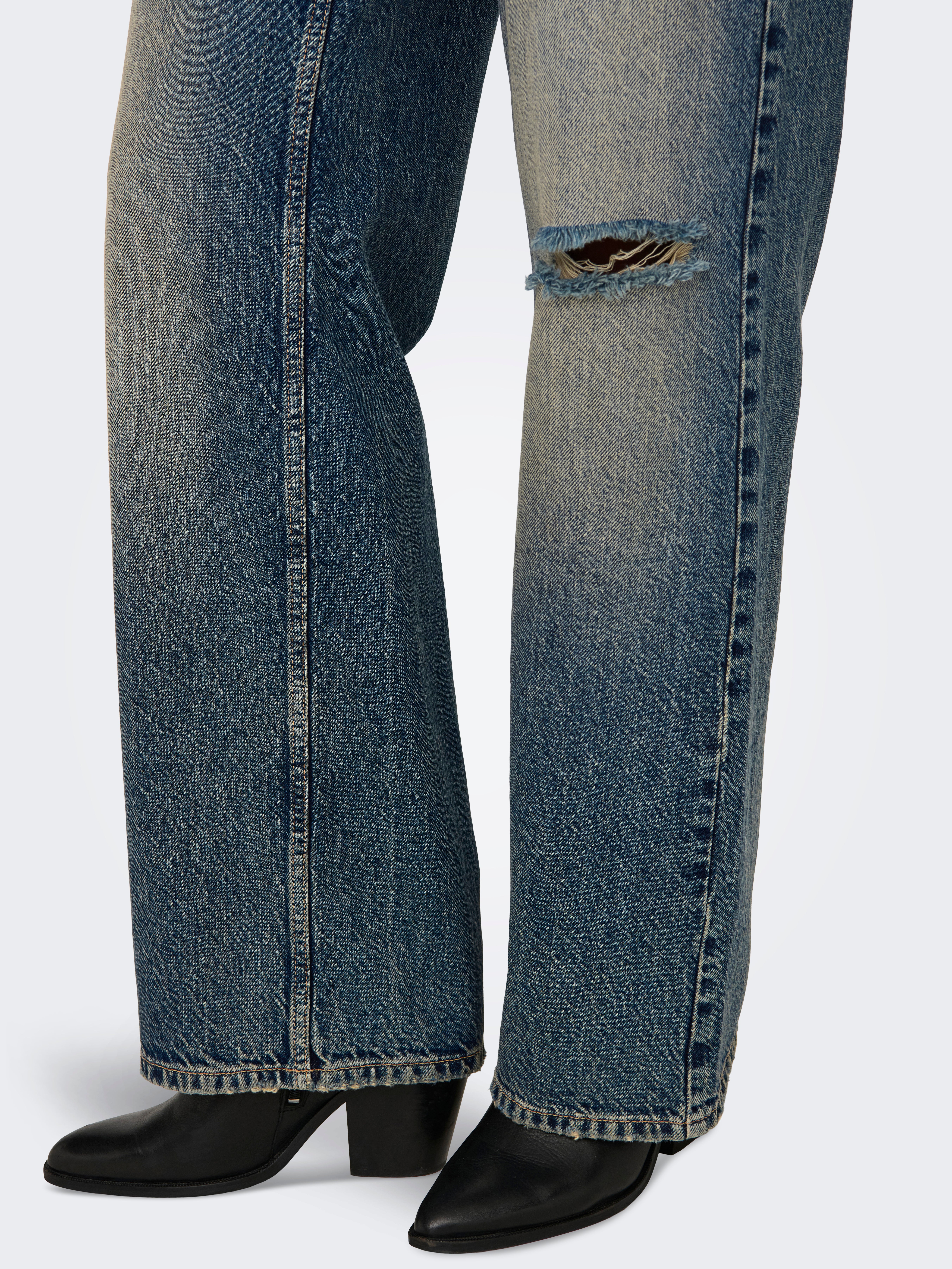 OLMCOBAIN Weiter Beinschnitt Jeans Dark Blue Denim