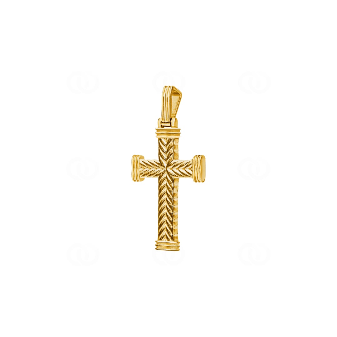 Kreuzanhänger 750/18 K Gelbgold 39 x 19mm