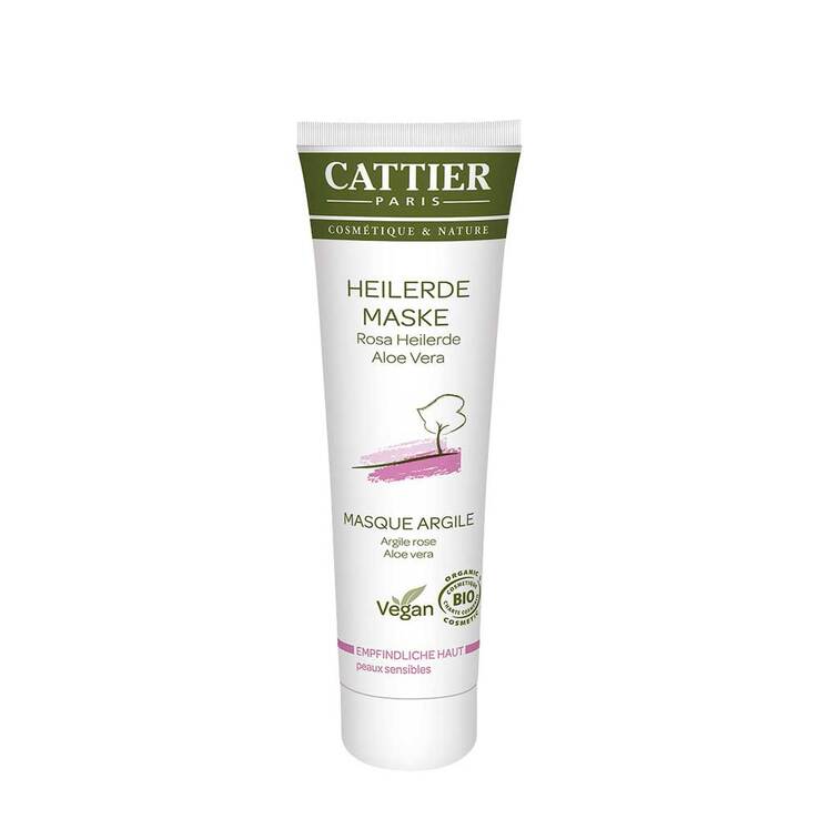 Cattier Masque Argile rosa Heilerde Maske für empfindliche Haut, 100 ml
