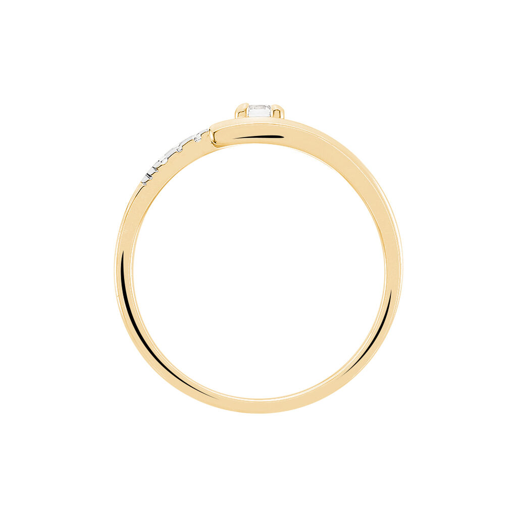 Bague Auberi Plaqué Or Jaune Oxyde De Zirconium