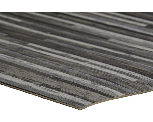 Elara PVC vloer, fijnstrooksparket, antraciet metallic, 300 cm breed (per meter verkocht)