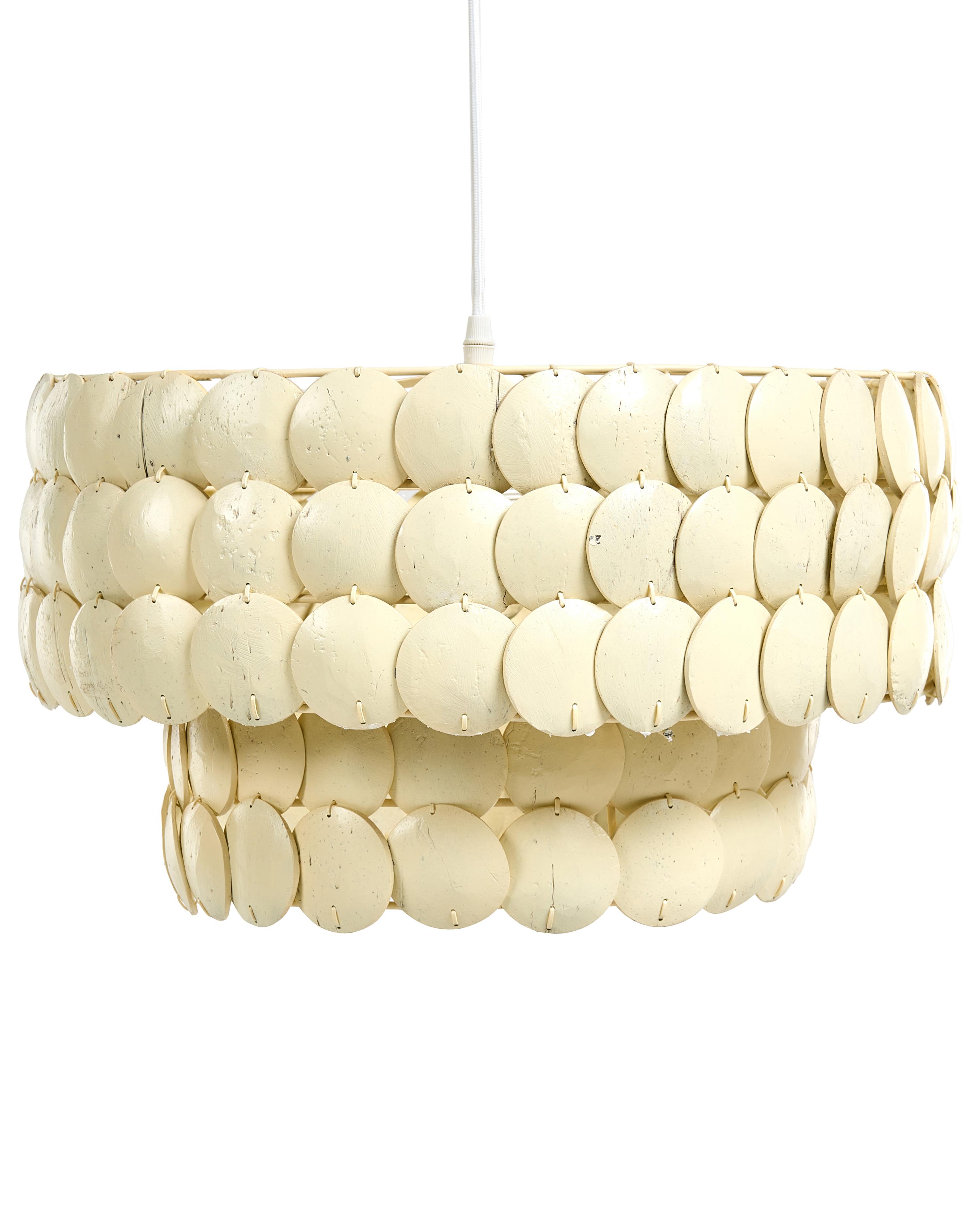 Kroonluchter KOTMALE Kokosnootschaal Lichtbeige