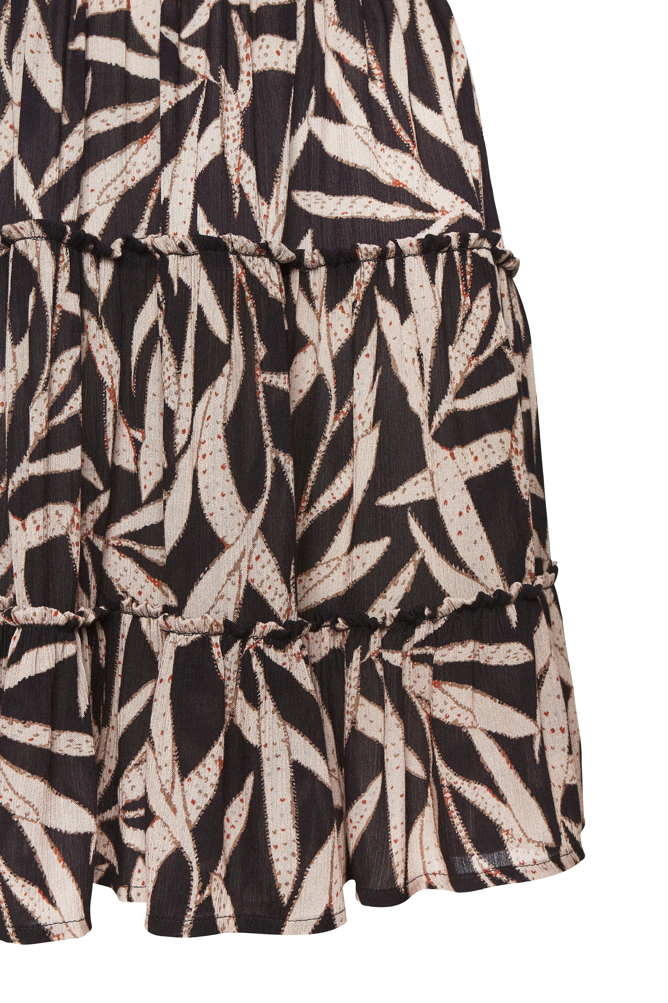 s.Oliver Sommerkleid mit Alloverdruck, luftiges Strandkleid mit Volant