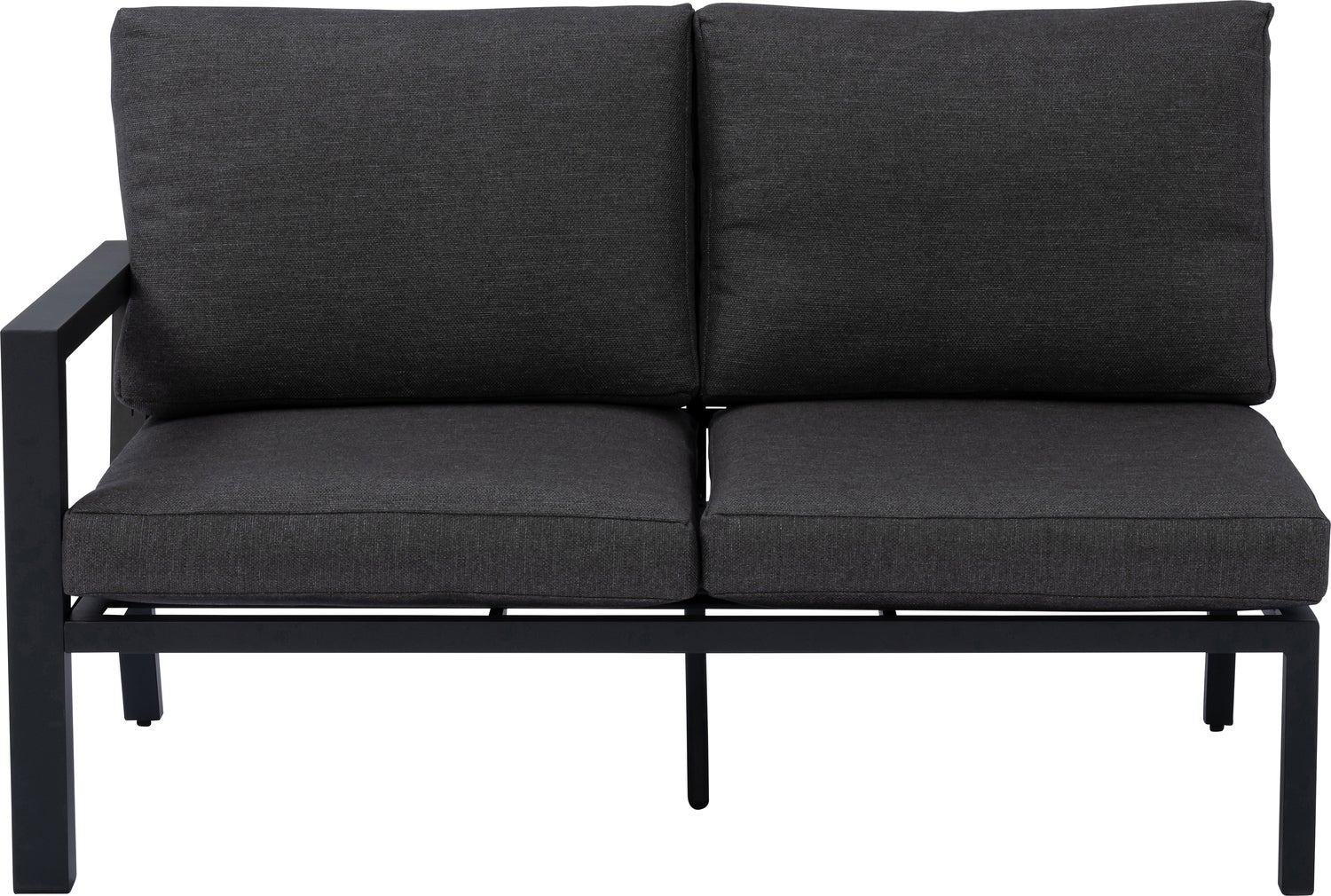 Intratuin 2-zits loungebank rechts Milo zwart