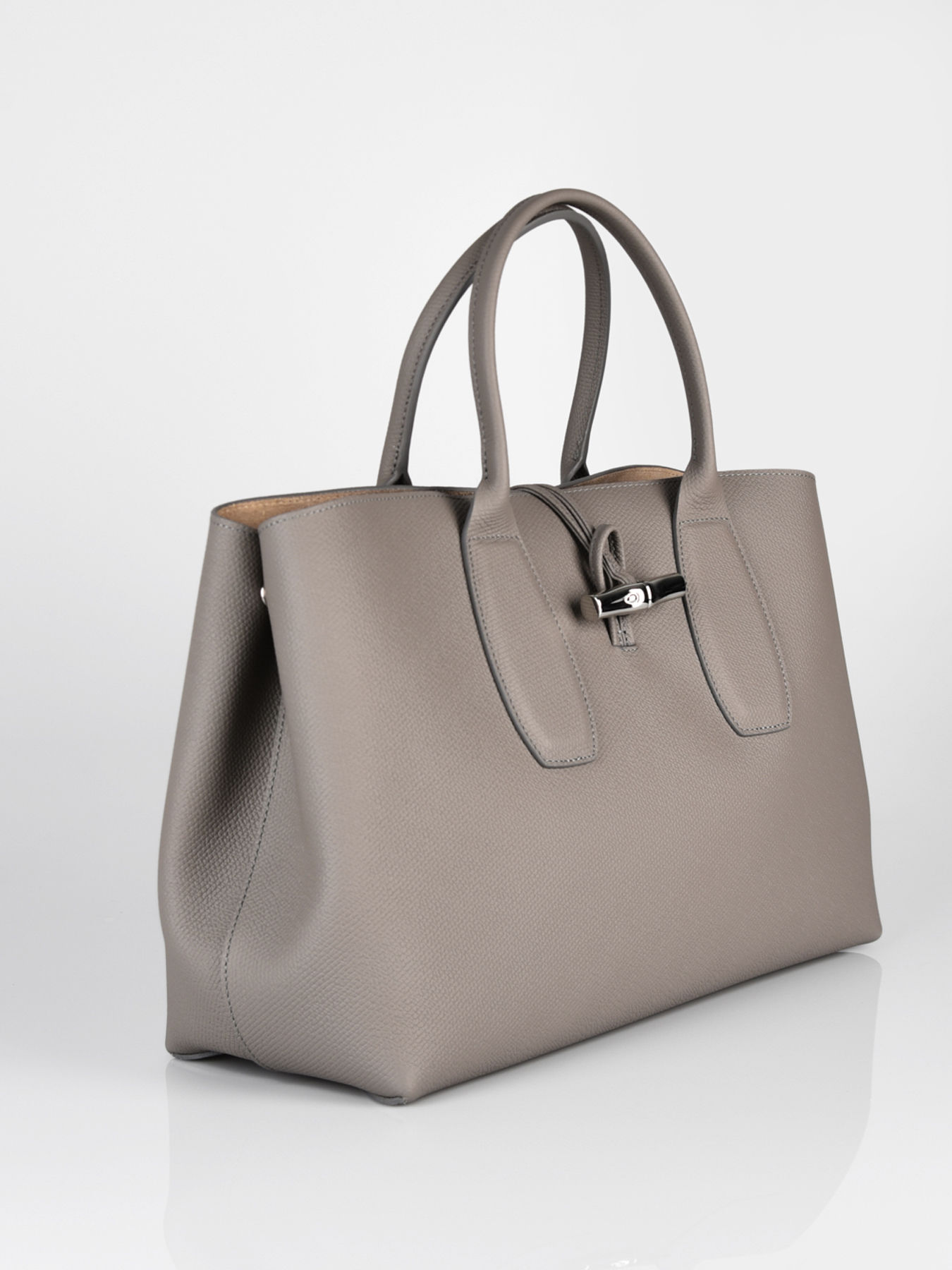 Sac port main L Roseau cuir LONGCHAMP