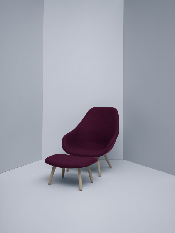 Hay About An Ottoman AAL03 hocker divina 120, onderstel gezeept eiken