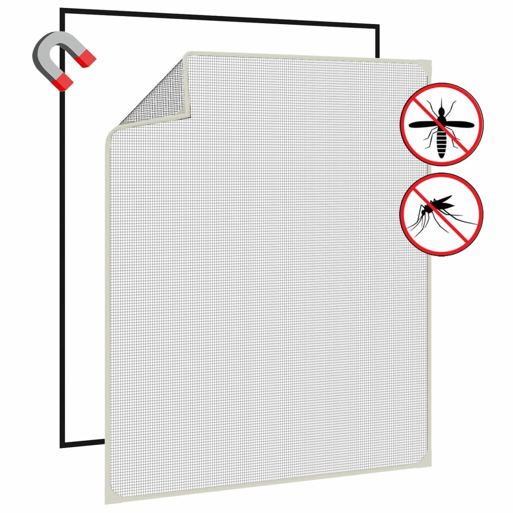 Moustiquaire magnétique pour fenêtres blanc 100x120 cm