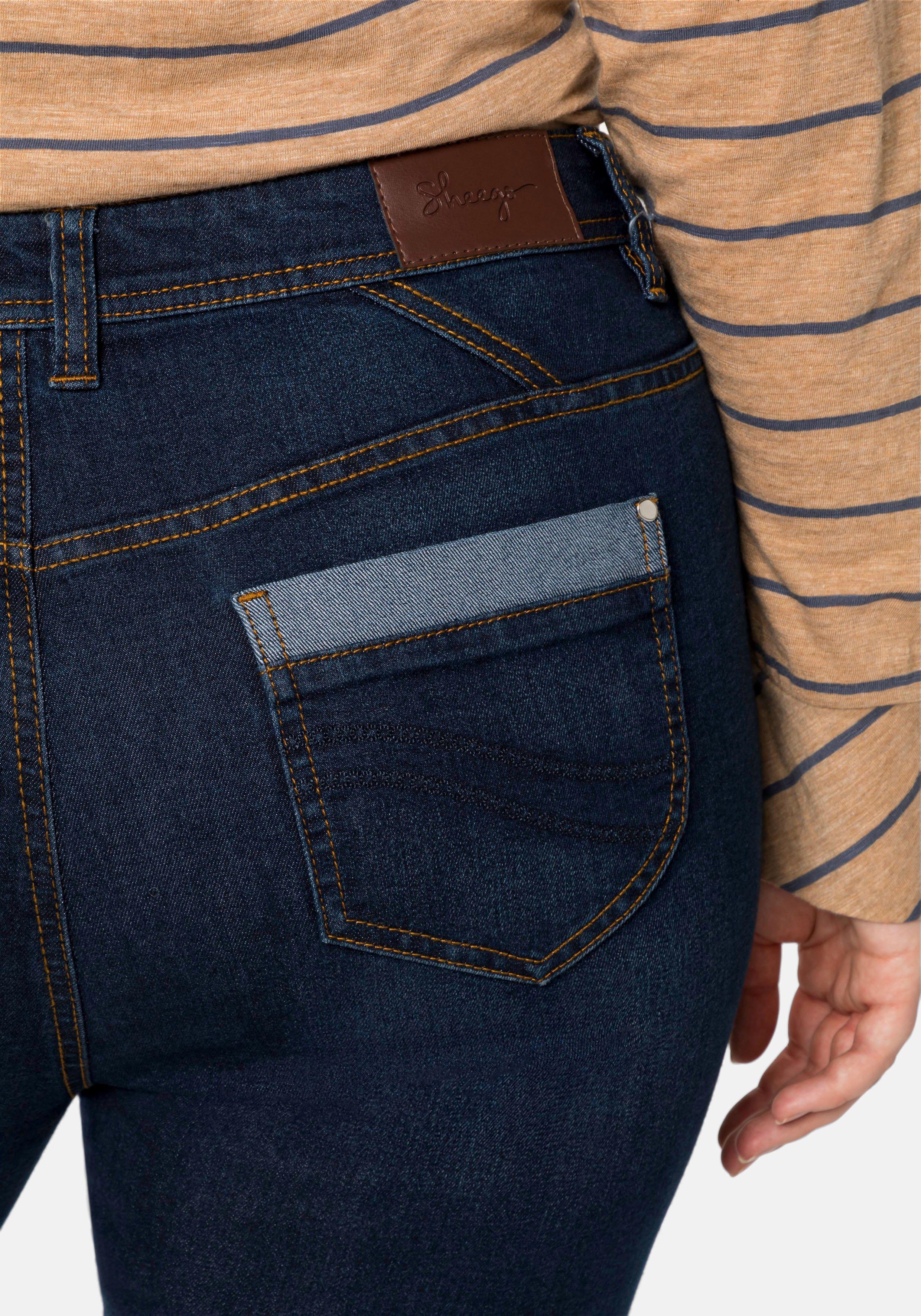 Skinny Jeans in 7/8-Länge, mit Stickerei vorn