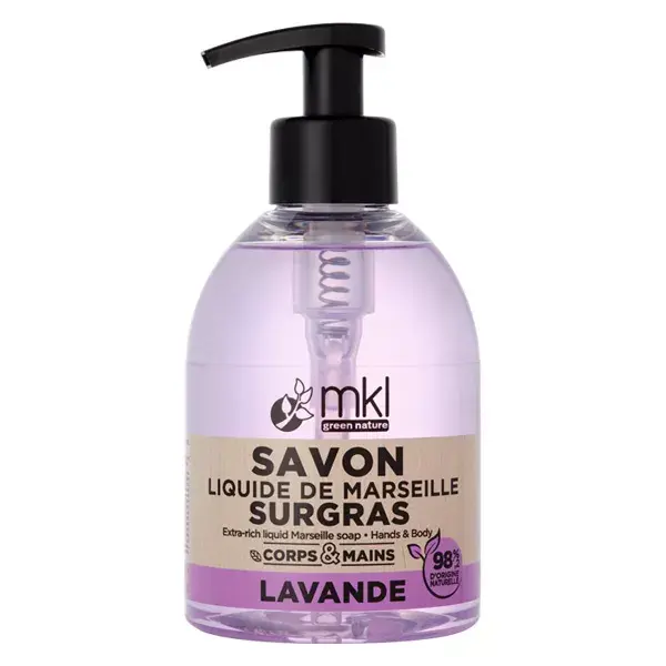 MKL Green Nature Savon Liquide de Marseille Surgras Lavande 300ml