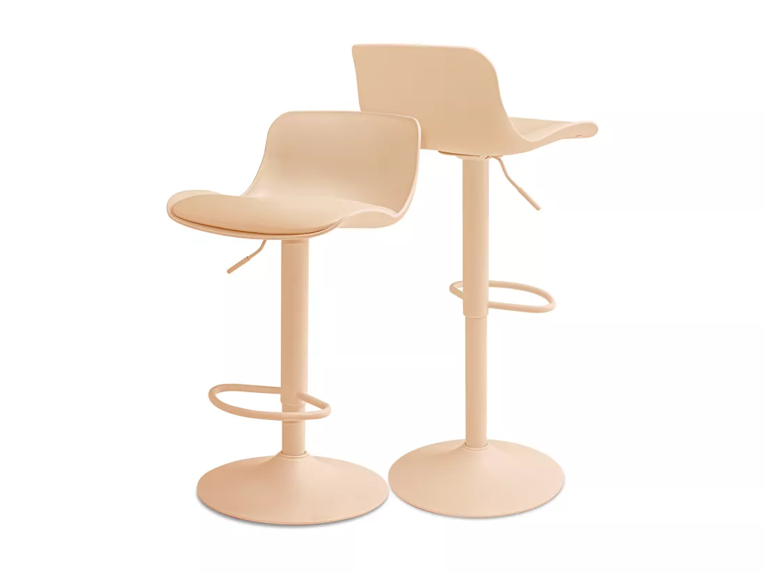 Amsterdam - Lot de 2 tabourets réglables - taupe
