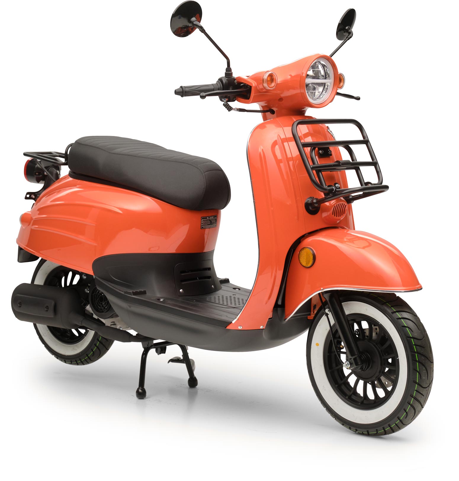 Motorroller Retro Luna Feuerrot 50ccm 45 kmh Moped Scooter