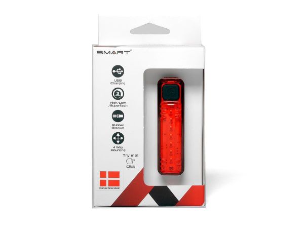 Smart Acrux Genopladelig Baglygte, 10 Lumen
