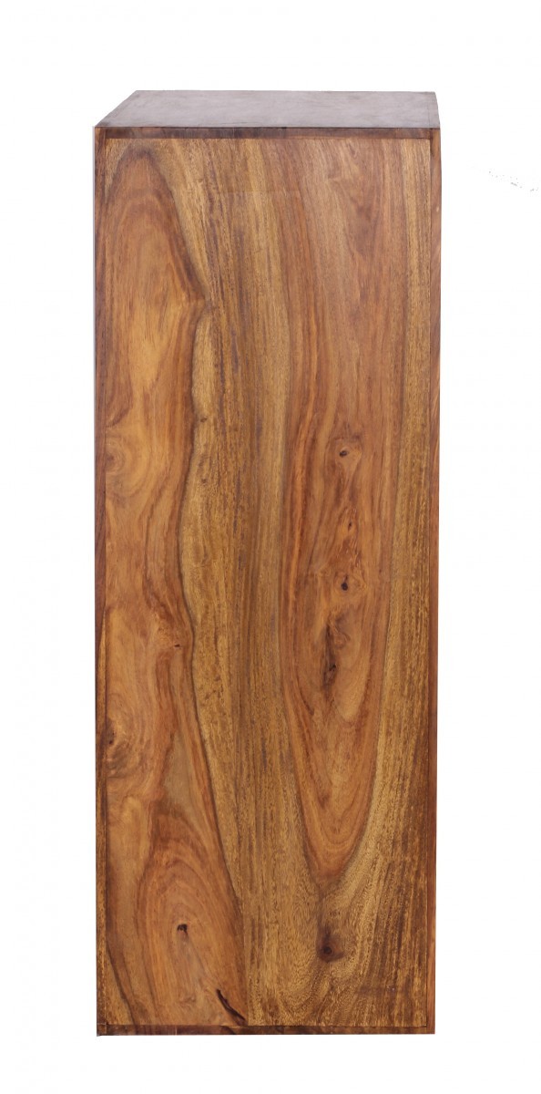 Standregal - braun gebeizt - Sheesham massiv - 82 cm hoch