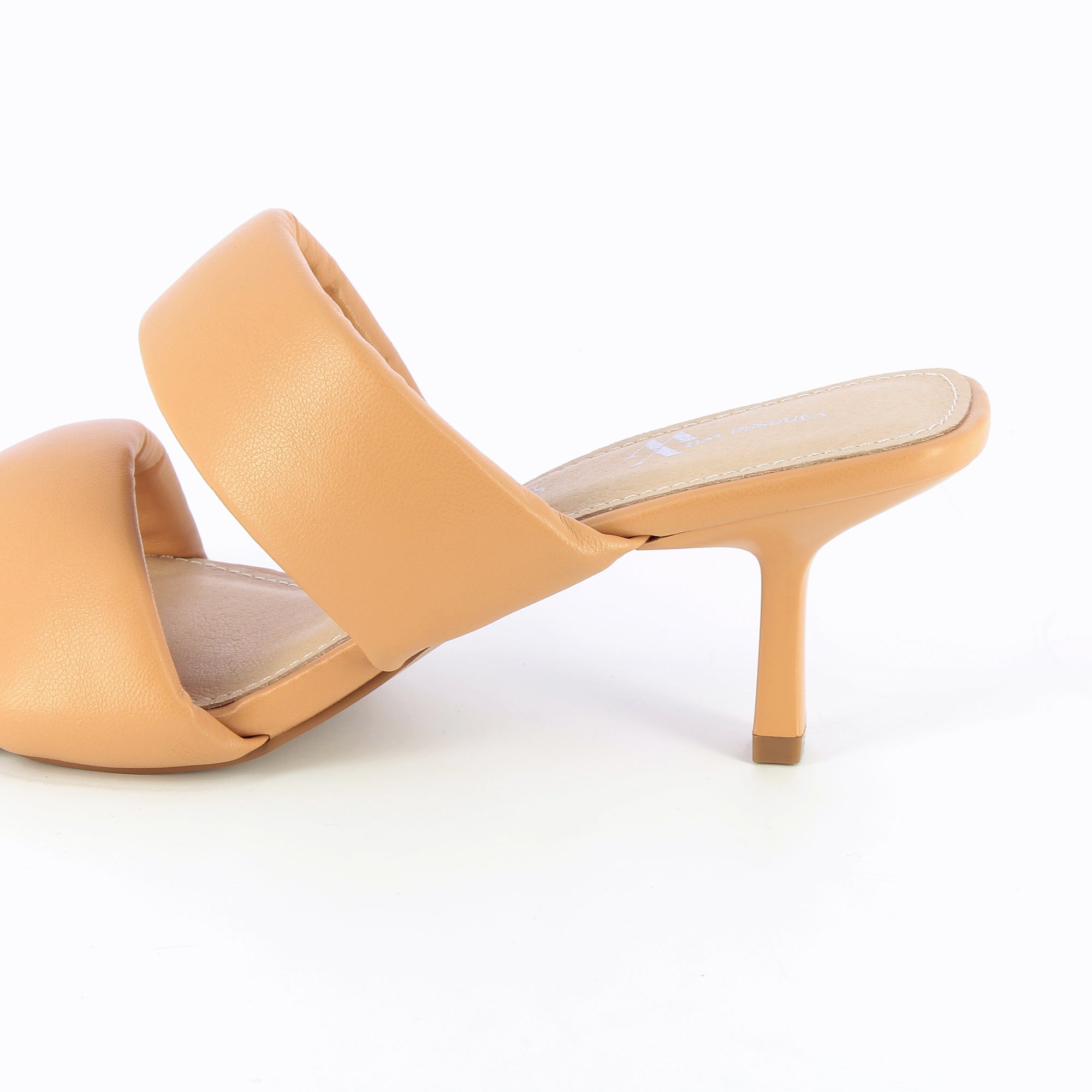 Sandales à talon, Compensées-Mules Elia nude à brides rembourrées