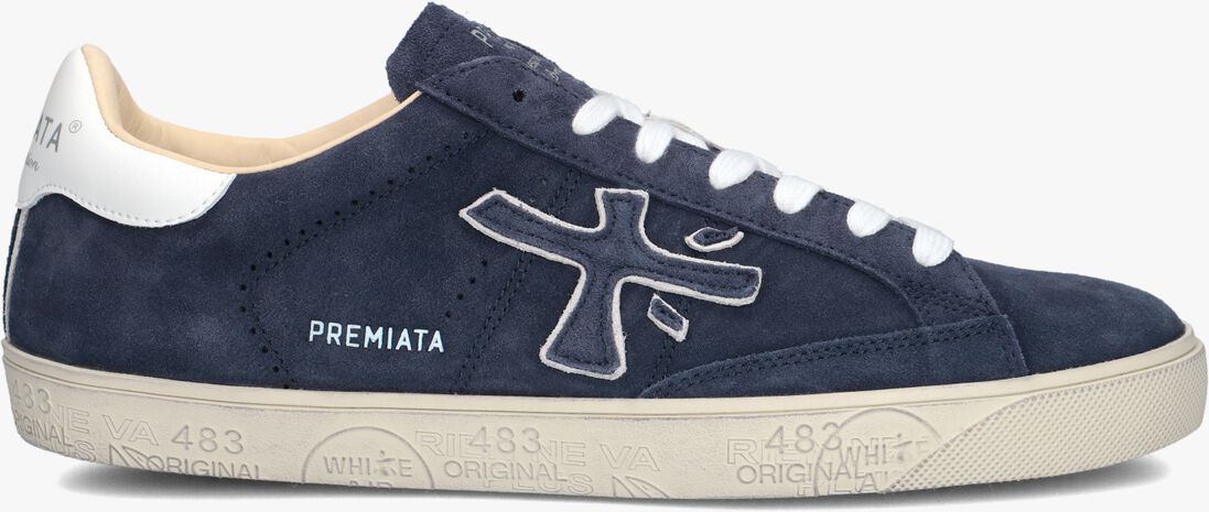 blauwe premiata lage sneakers steven