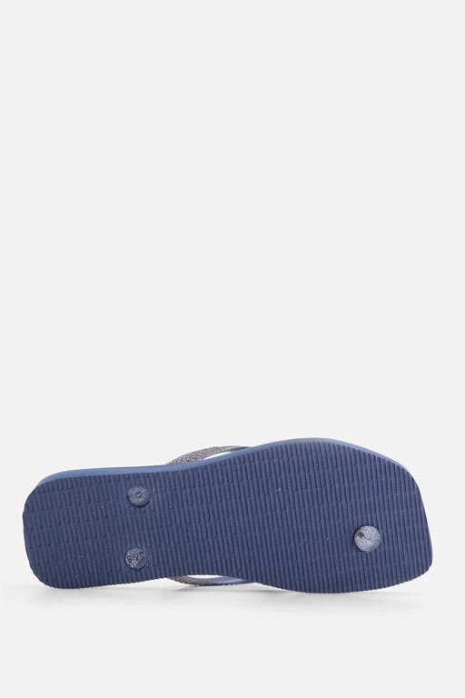 Havaianas Square Glitter Slippers blauw Rubber