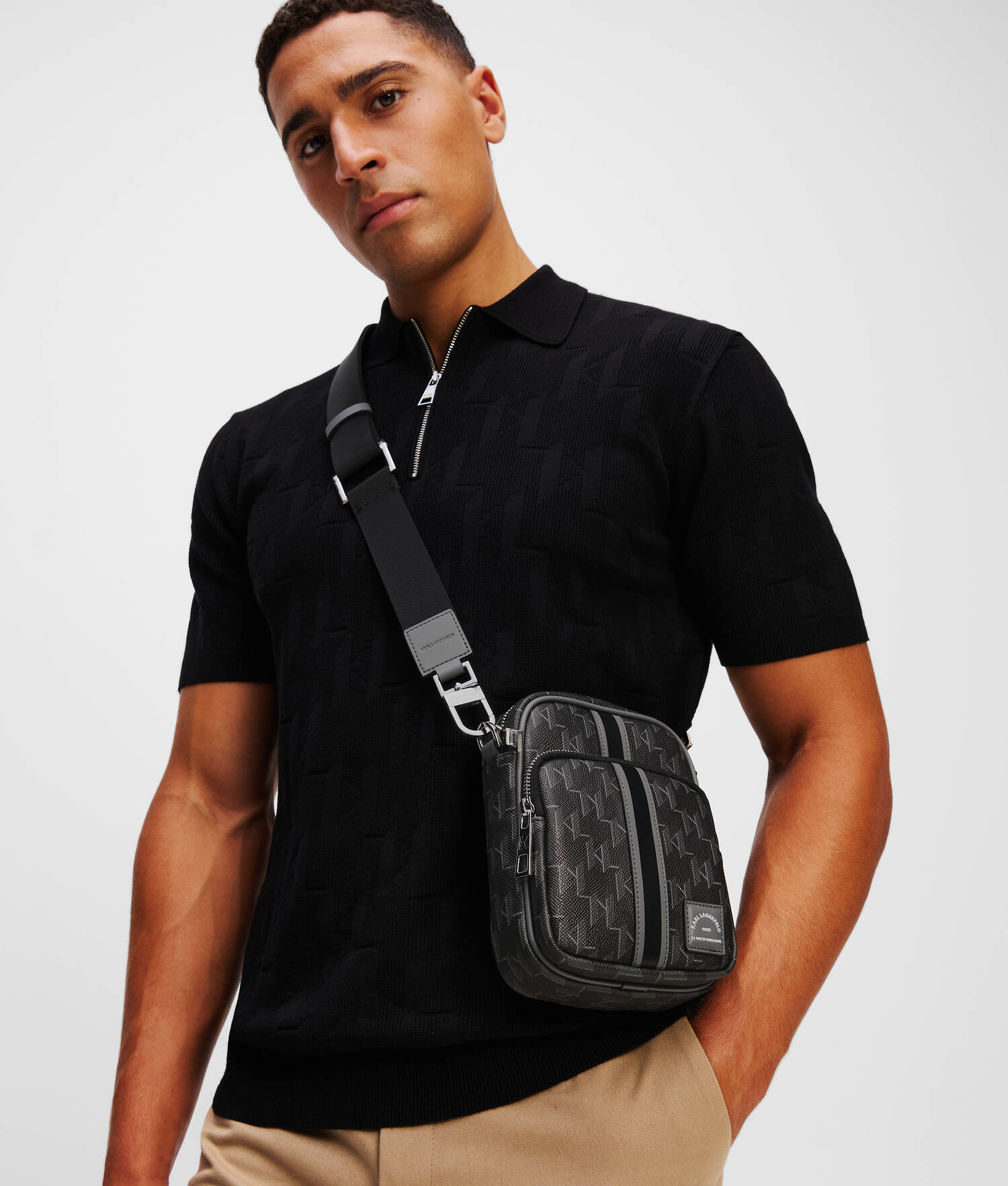 SAC BANDOULIÈRE K/KANVAS - Noir/Gris