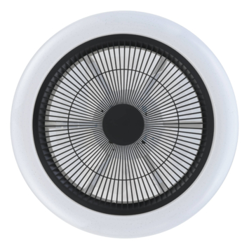 EGLO plafondlamp Kostrena met ventilator Ø45.5cm, wit/ zwart