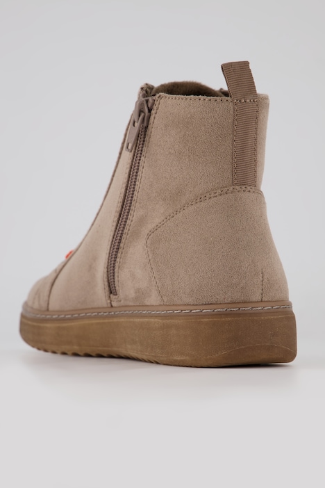 Jana Stiefeletten, Veloursoptik, vegan, Weite G
