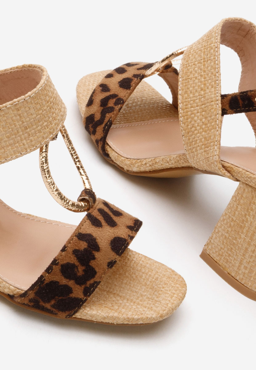 Sandales à talon épais leopard Annyta
