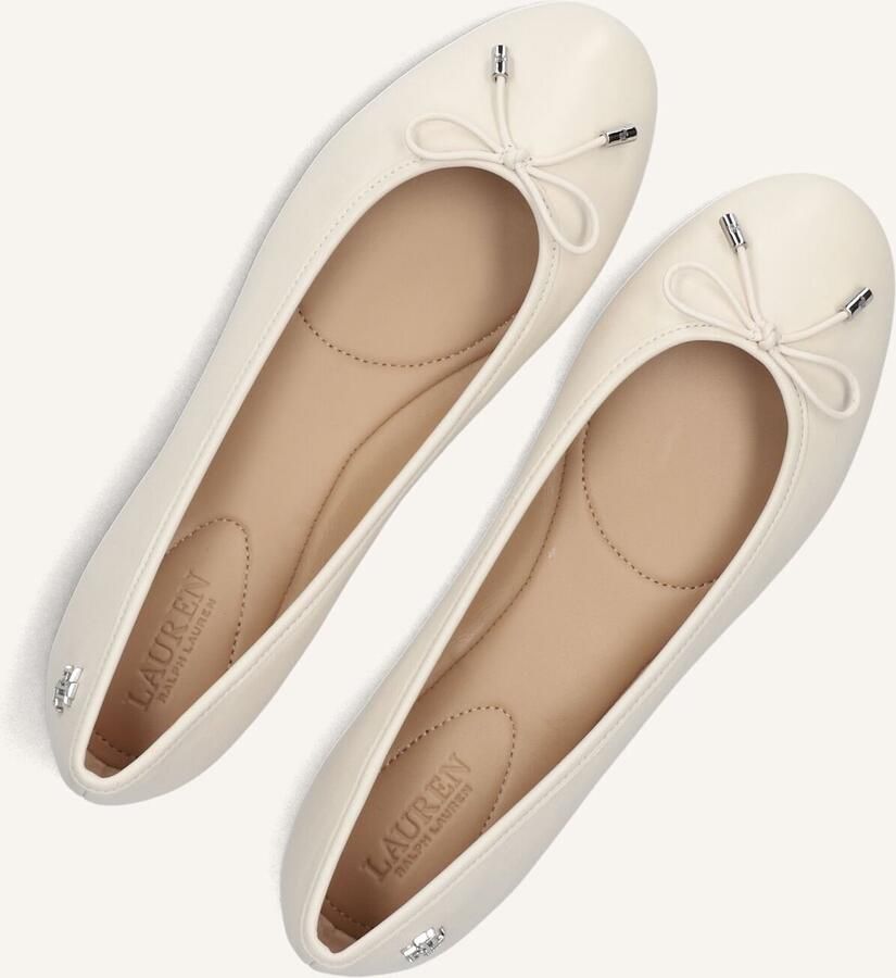 LAUREN RALPH LAUREN Ballerina Dames Jayna Flats Ballet Maat: 40 Materiaal: Leer Kleur: Wit