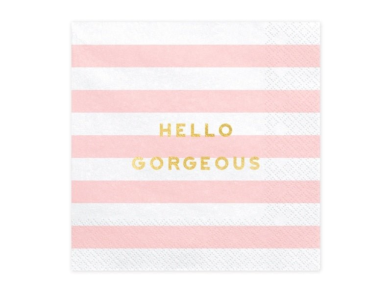 Lichtroze Servetten Hello Gorgeous 33cm 20st