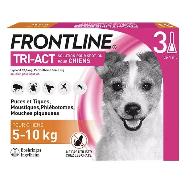 Frontline Tri-Act Cães S 5-10 kg 3 Pipetas