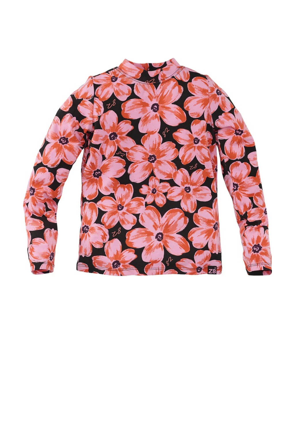 Z8 kids longsleeve Marell met bloemen roze