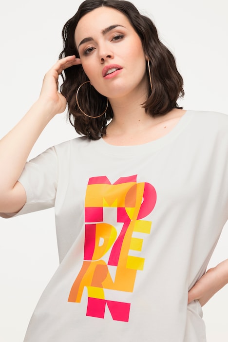 T-Shirt, Schriftmotiv, Regular, Rundhals, Halbarm