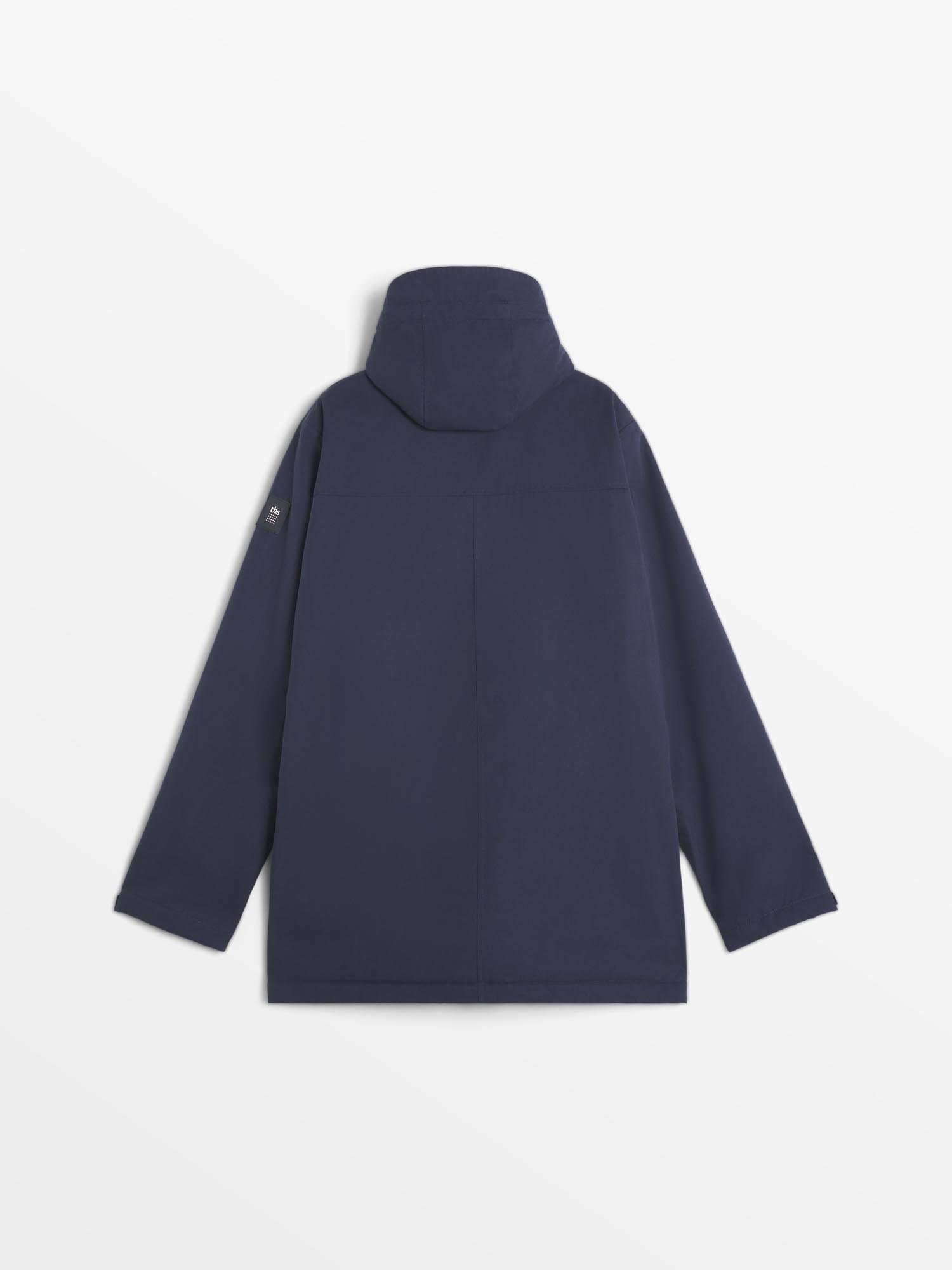 Veste Homme Imperméable Mi-Longue Marine