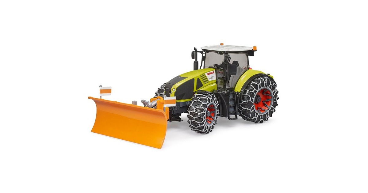 bruderClaas Axion 950 met sneeuwkettingen en ploegblad Modelvoertuig  (03018)