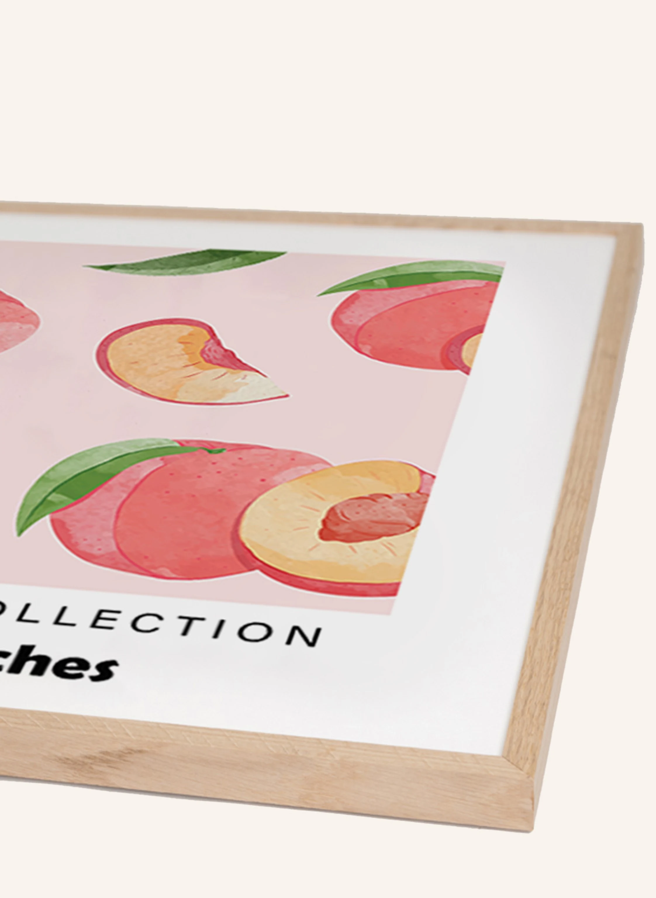 Liv Corday Wandbild PFIRSISCHE - FRUCHTKOLLEKTION mit Rahmen