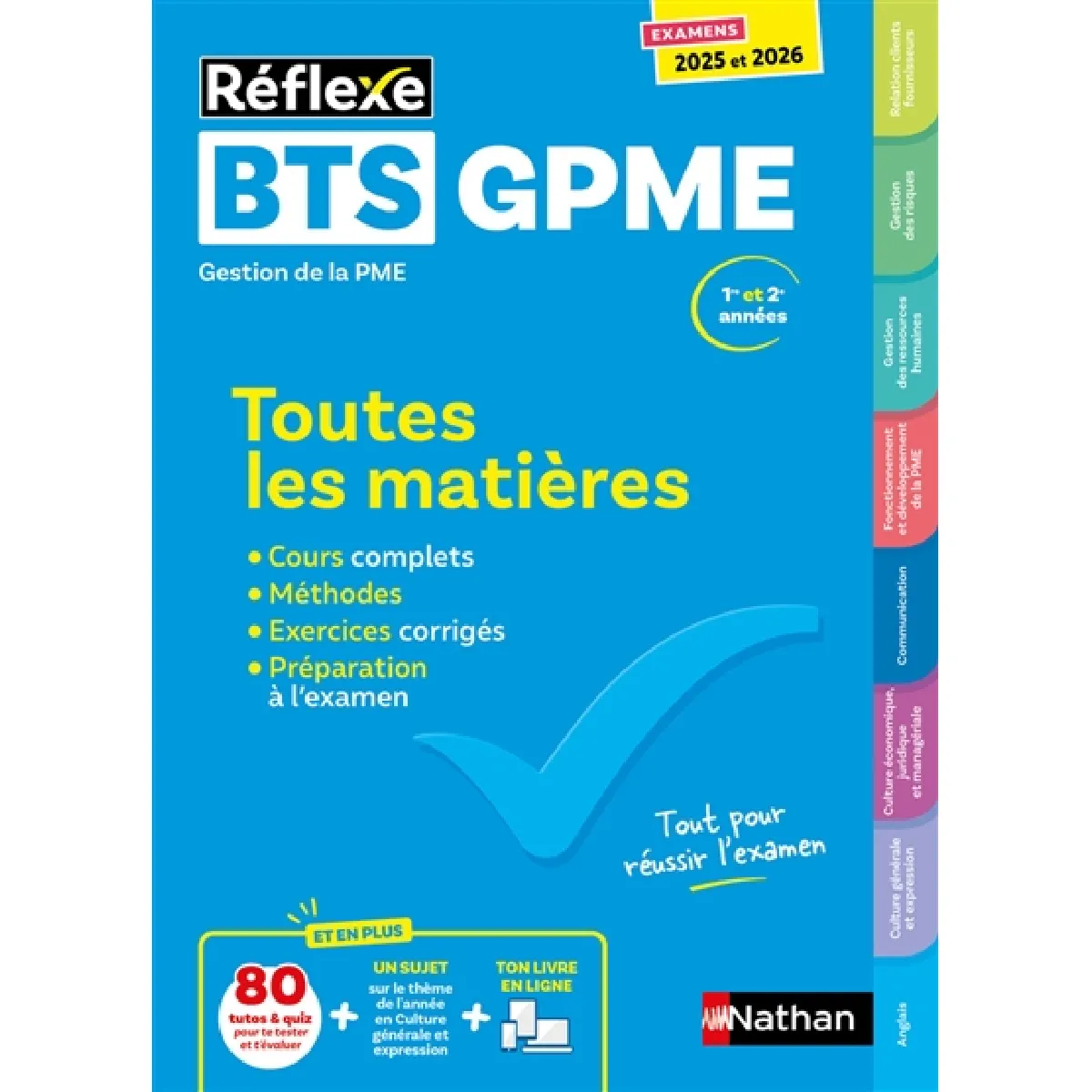 BTS GPME gestion de la PME, 1re et 2e années : toutes les matières : examens 2025 et 2026