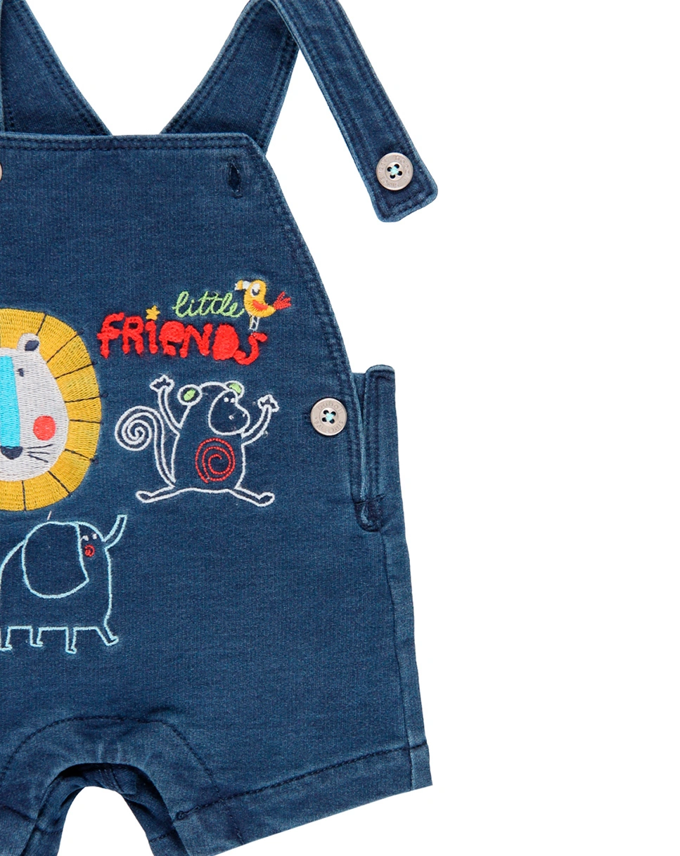 Sweat-Latzhose LITTLE FRIENDS in blau