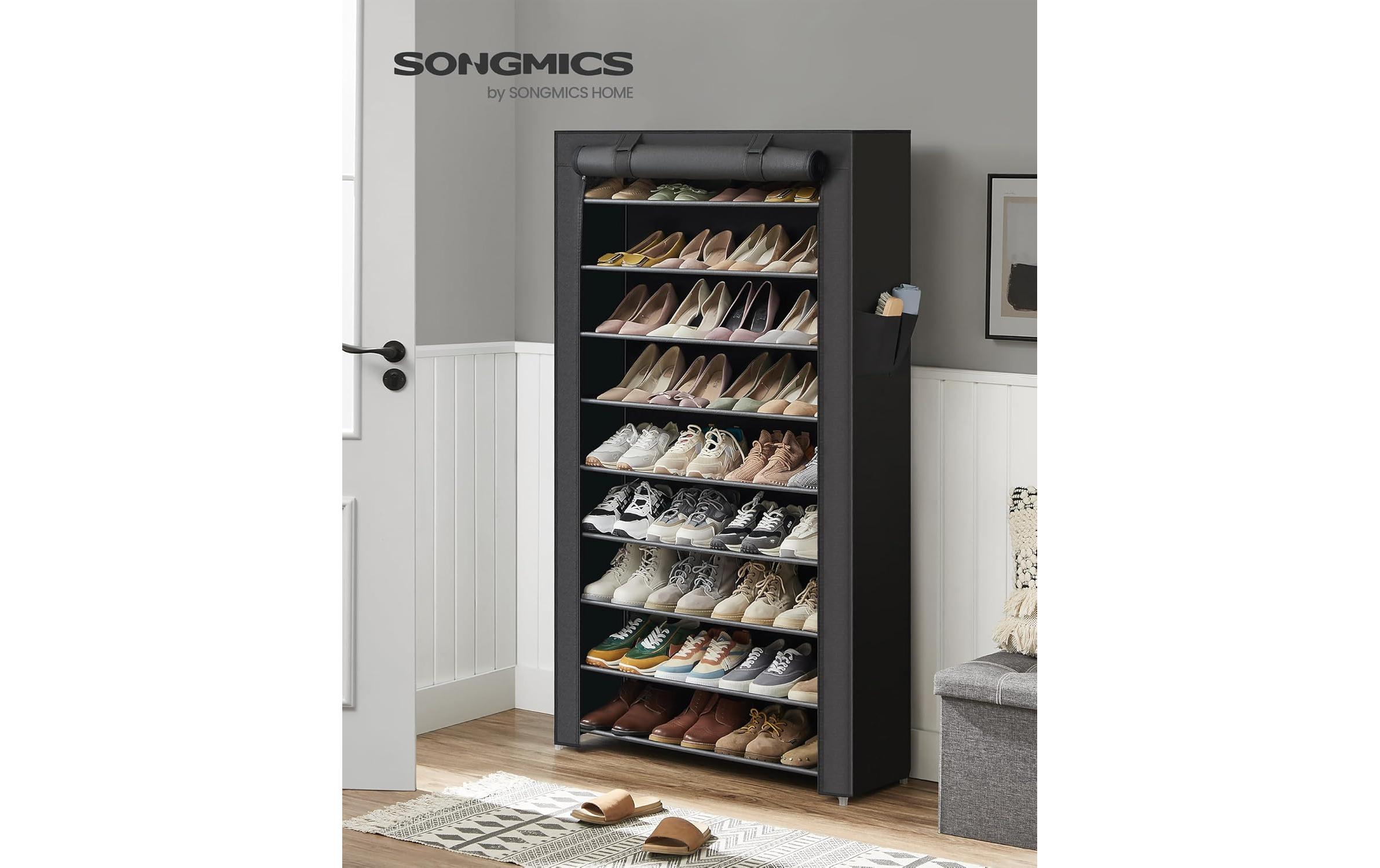 Schuhregal 85 x 28 x 162 cm, SchwarzSchuhgestell