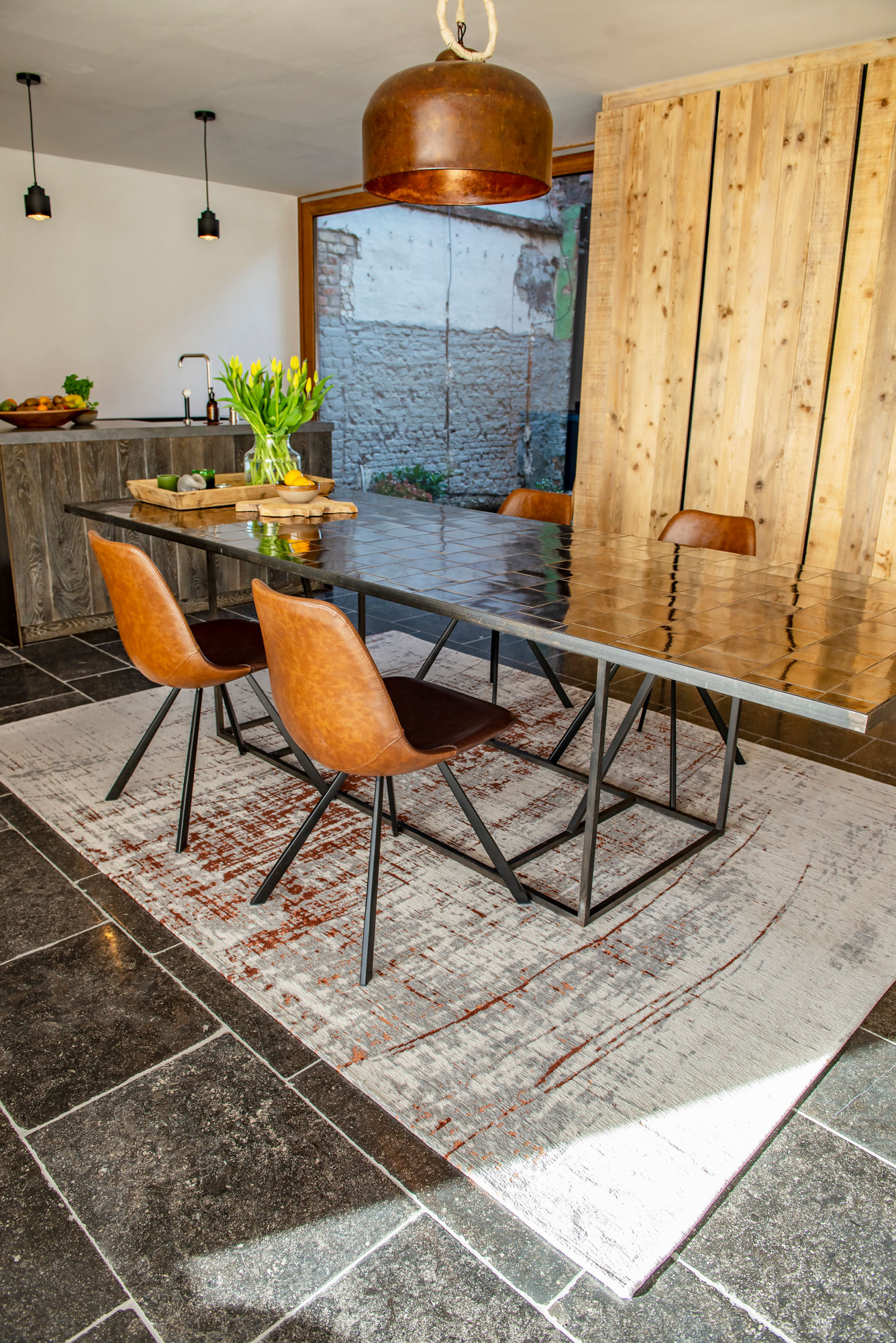 Ecorugs vloerkleed Griff koper 170x240 cm