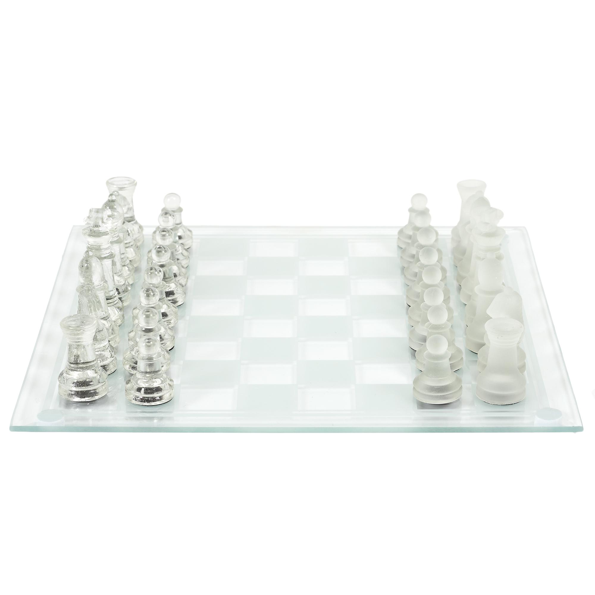 JEU ECHECS VERRE 25X25CM