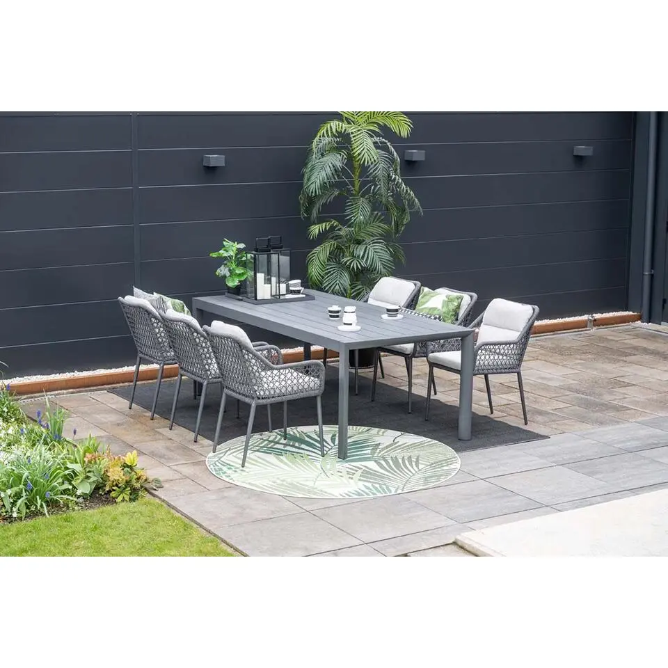 Toledo dining fauteuil - carbon black - dark grey - valley sand