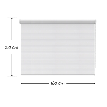 KARWEI duo rolgordijn lichtdoorlatend wit (kleurnr. 4500) 160x210 cm (bxh)