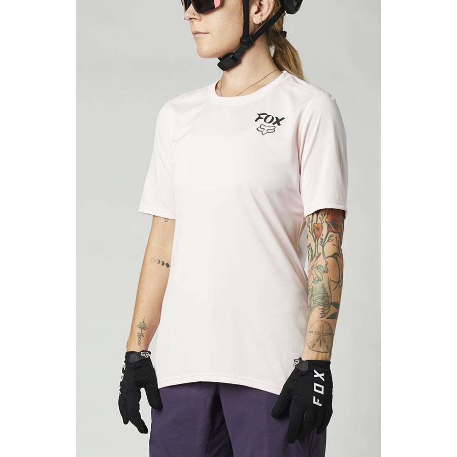 Fox Ranger MTB Fietsshirt Korte Mouwen Lichtroze Dames