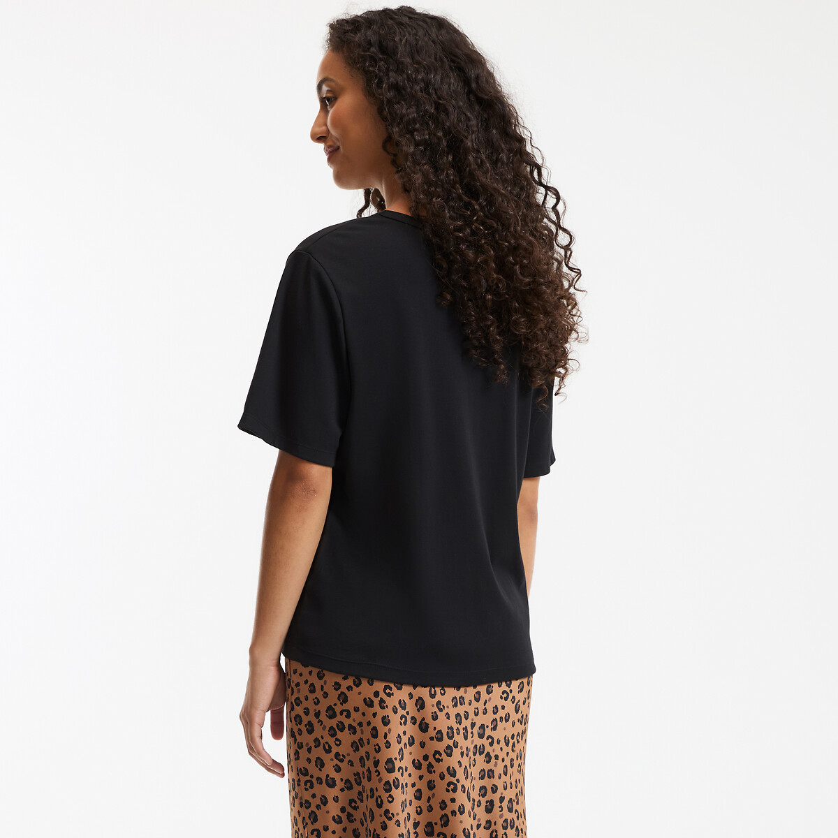 COLEÇÃO LA REDOUTE<br>Camiseta com gola redonda e mangas curtas