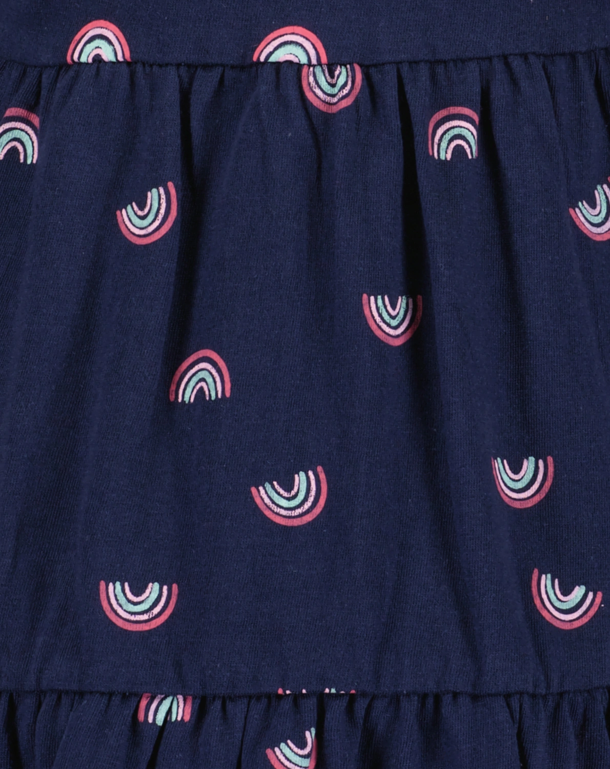 Kurzarm-Kleid RAINBOWS AOP in blau